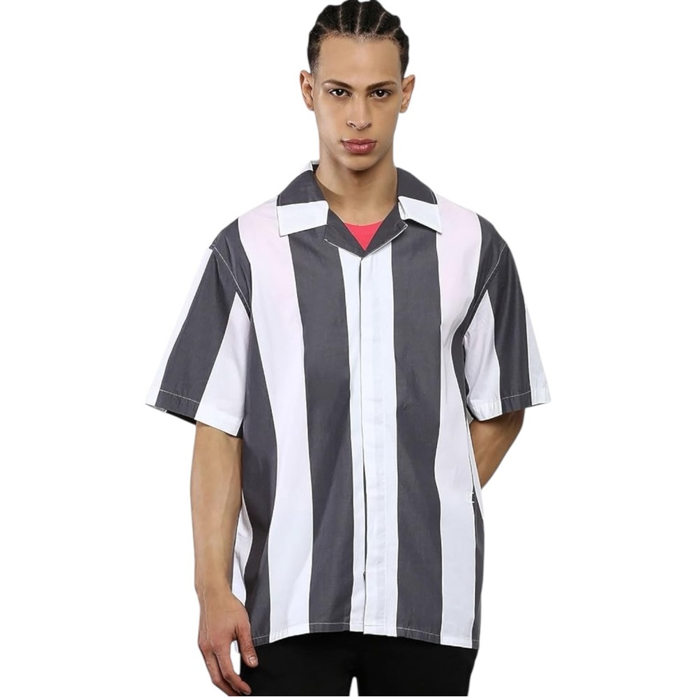 Calvin Klein Men's Easy Camp Stripe Shirt